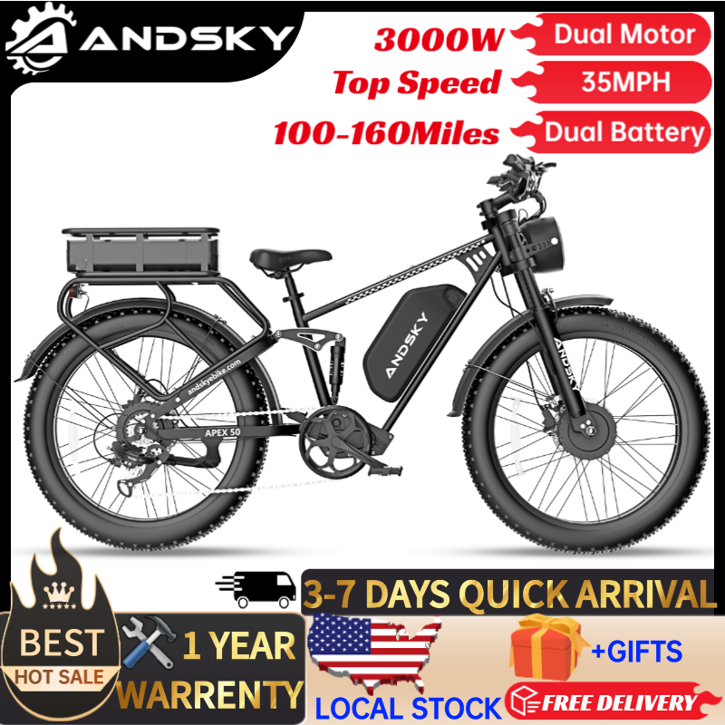 High Torque Brushless Mid Motor Kit - Rower elektryczny ANDSKY Apex50 AWD, 3000W,